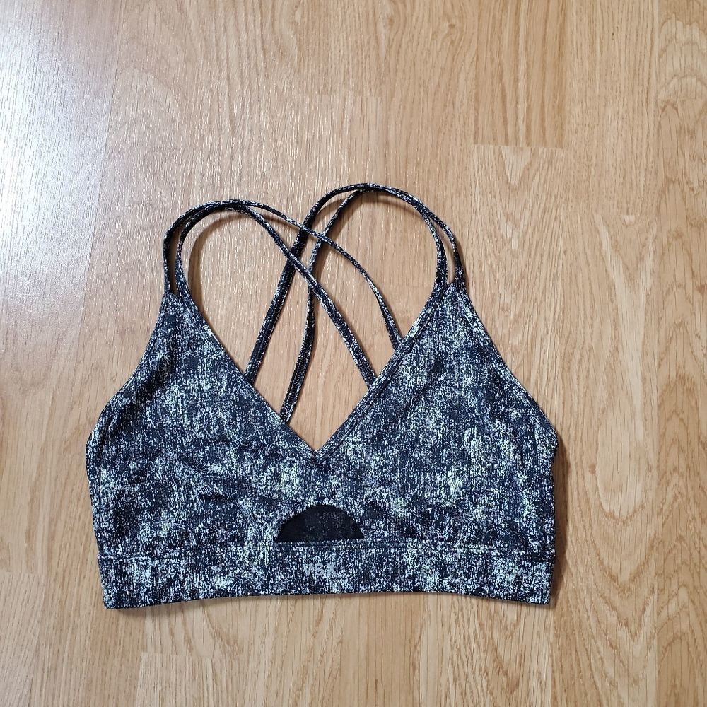 Victoria's Secret Space Dye Cross-Back Strappy Sports Bra - size XS
